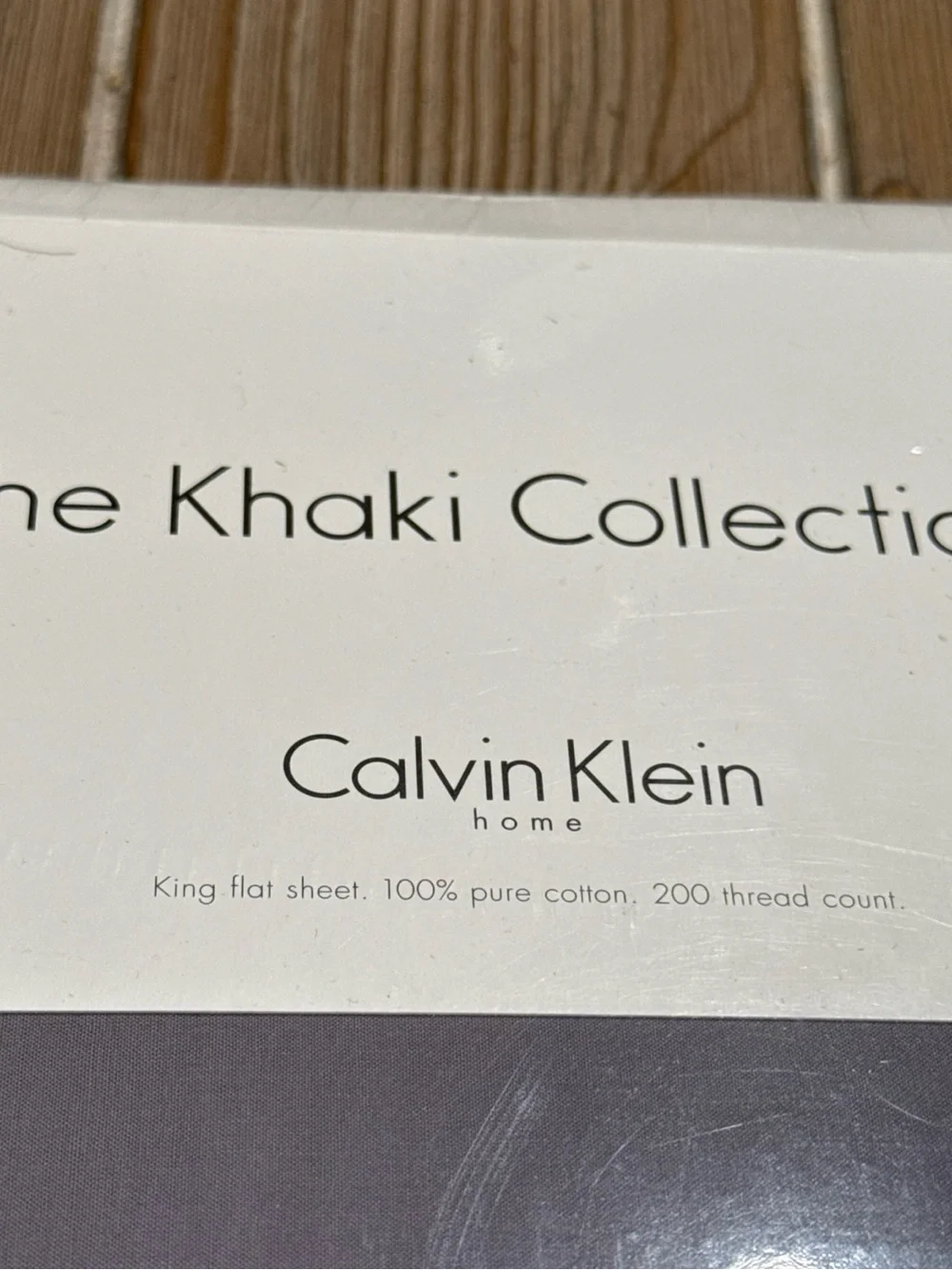 Vintage Calvin Klein Home The Khaki Collection King Flat Sheet Plum Purple Y2K